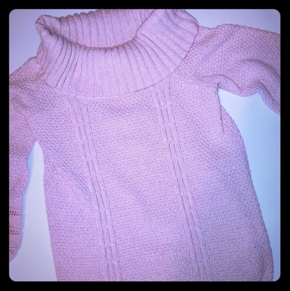 Crown & Ivy Pink Cotton Blend Sweater Xs